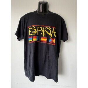 Vintage España T Shirt XL 80s 90s Ramblers USA Single Stitch Puff Print Graphic